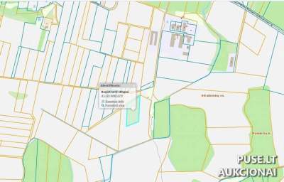 Žemės ūkio paskirties sklypas Vilniaus rajone, Punžonių kaime, 1 ha, pradinė kaina 2800 EUR