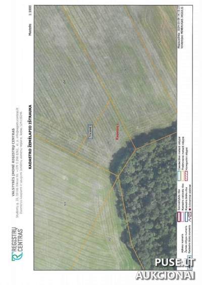 Žemės ūkio paskirties sklypo 2/3 dalis Raseinių rajone, Belazariškio kaime, pradinė kaina 286 EUR