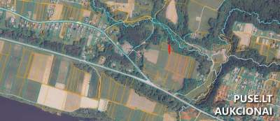 Žemės ūkio paskirties sklypas Jurbarko r. sav., Raudonėnų k., pradinė kaina 1200 EUR