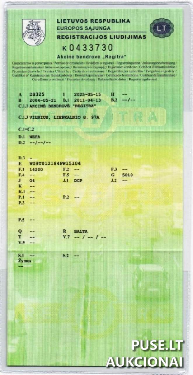 WEFA, 2004 m., DS325 Priekaba arba puspriekabė nuo 3,5t. iki 10t. 1