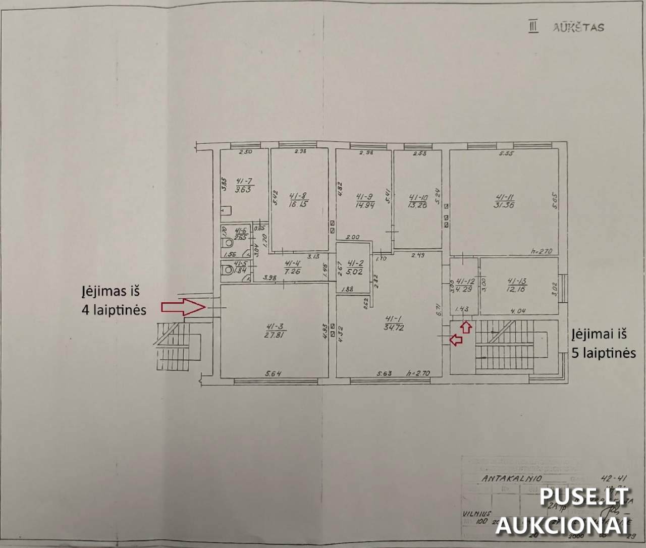 Administracinės-komercinės patalpos Patalpos/Butai Antakalnio g. 42, 10306 Vilnius, Lithuania 1