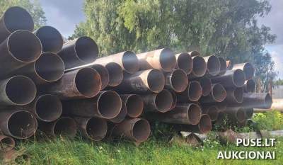Naudotų vamzdžių (70t) aukcionas Klaipėdoje, pradinė kaina 21000 EUR, galimi kiekio svyravimai