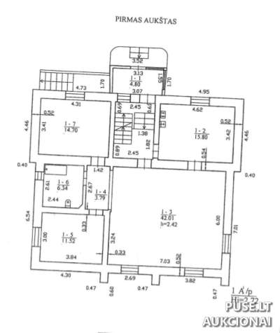 Parduodamas 1 aukšto gyvenamasis namas Mažeikiuose, Melioratorių g. 4, su 137400 EUR pradine kaina
