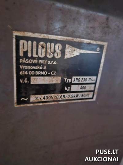 Metalo pjovimo staklės ARG 230 PLUS parduodamos aukcione už 500 EUR