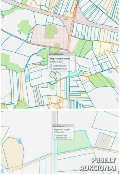 Žemės ūkio paskirties sklypas Šilalės r. sav., Pakasokio k., pradinė kaina 3200 EUR