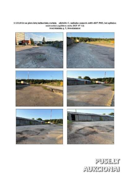Inžinerinis statinys - asfaltuota aikštelė Druskininkuose, parduodama 1/2 dalis už 10480 EUR