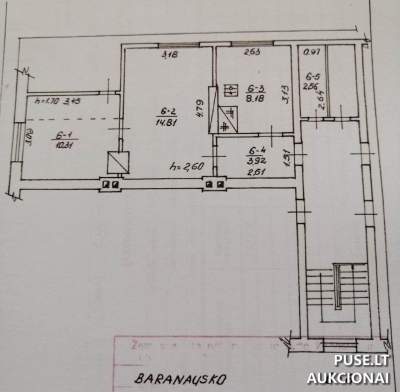 Butas Sedoje, Mažeikių rajone, A. Baranausko a. 6, pradinė kaina 2331 EUR