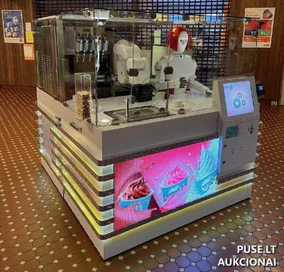Robotizuotas ledų ir kavos kioskas "Robocoff RC-511" Vilniuje, pradinė kaina 7680 EUR