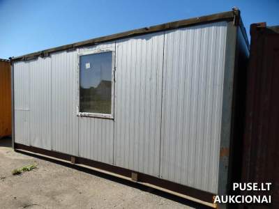 Modulinis namelis-konteineris Gargžduose, Gamyklos g. 4, pradinė kaina 500 EUR