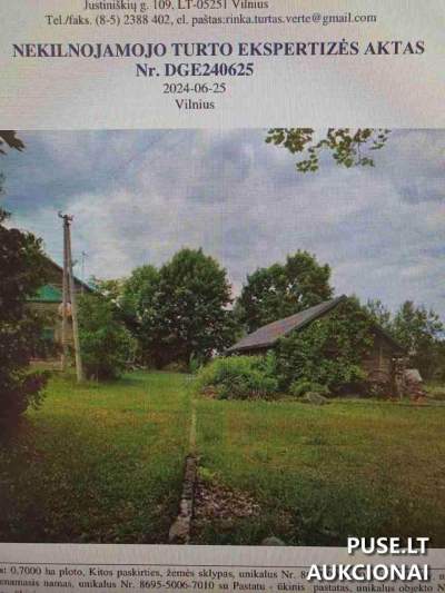 Žemės sklypas su gyvenamuoju namu ir ūkiniais pastatais Švenčionių rajone, Mylionių kaim., pradinė kaina 49920 EUR