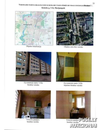 1/5 dalis dviejų kambarių buto Marijampolėje, Kokolos g. 3, pradinė kaina 6300 EUR