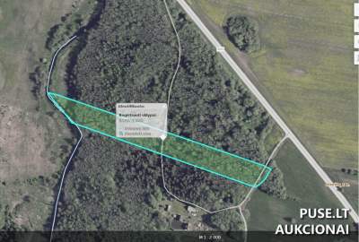 Žemės sklypas miškų ūkio paskirties Gimžių I kaime, Šalčininkų rajone, 1080 EUR pradinė kaina