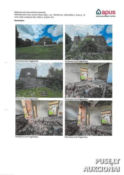 Avarinis gyvenamasis namas Biržų rajone, Balandiškių k., 20250 EUR pradinė kaina, su galimybe rekonstrukcijai