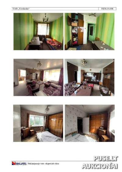 3/4 buto dalies pardavimas Kėdainiuose, Žemaitės g. 30, pradinė kaina 20400 EUR