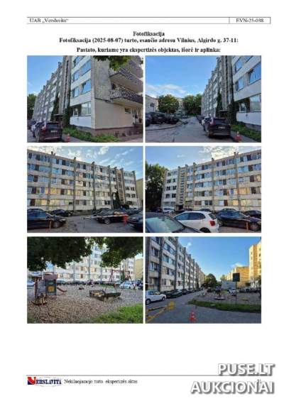 Parduodama 1/3 kambario dalis Vilniuje, Algirdo g. 37, pradinė kaina 11200 EUR – Antstolių varžytynės