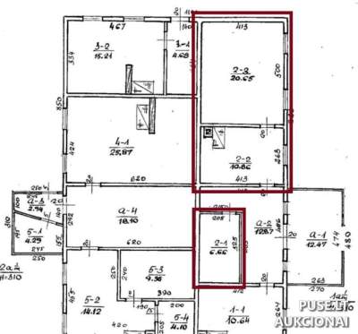 Butas Pakruojo r. sav., Rozalime, Šeduvos g. 34-2, 750 EUR pradinė kaina, 38.17 kv. m Patalpos