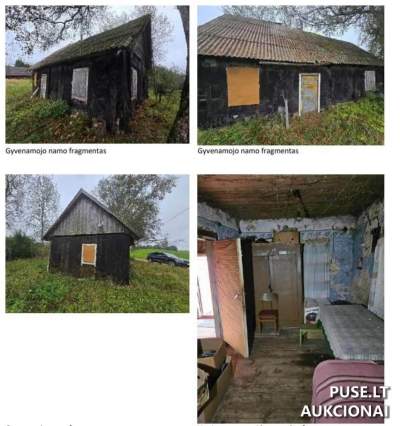 Parduodamas gyvenamasis namas Rokiškio r. Skemų kaime 2405 EUR pradinė kaina