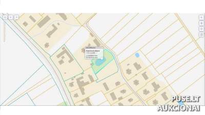 Žemės sklypas Kunigiškiuose (Radviliškio r.) – 0,18 ha, pradinė kaina 386 EUR