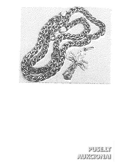 Juvelyriniai dirbiniai Vilniuje – 22 g grandinėlė ir 5 g kryželis, pradinė kaina 2883 EUR