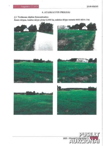 Žemės sklypas Vilniuje, Dusinėnų k. (0,3 ha) – pradinė kaina 184 EUR, 1/21 dalis