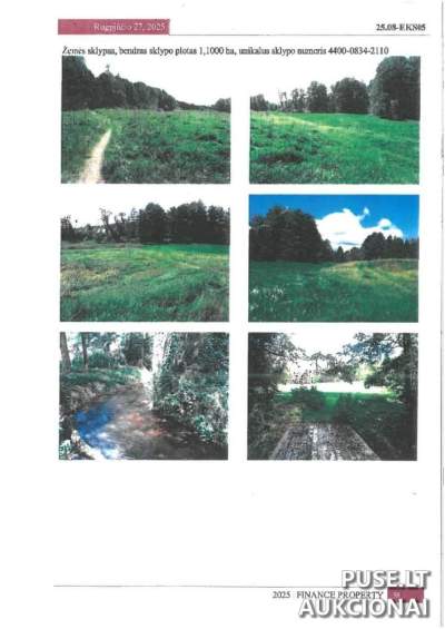 Žemės sklypas Vilniuje (Dusinėnuose) - 374 EUR - 39/770 dalis, 1,1 ha