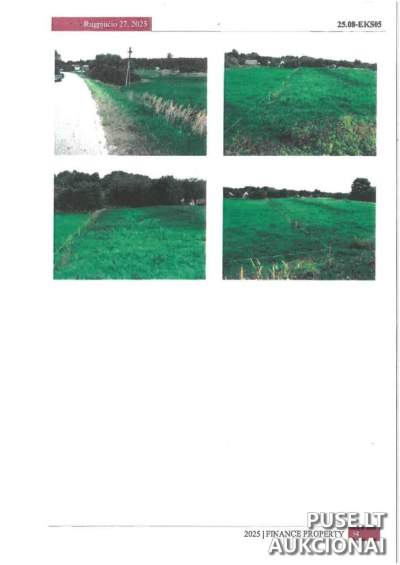 Žemės sklypas Dusinėnuose, Vilniaus r. – 5/91 dalis, 0,13 ha, pradinė kaina 119 EUR