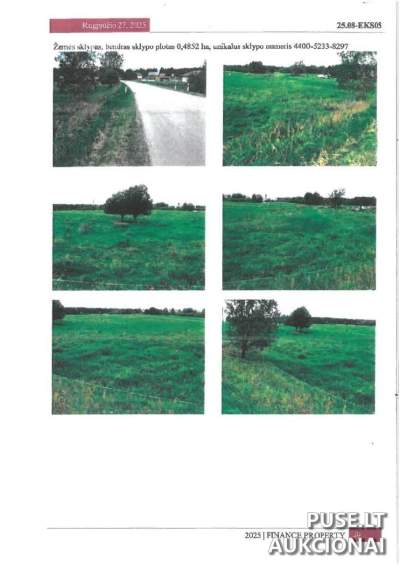 Žemės sklypas Vilniuje (Dusinėnų k.), 0,49 ha - pradinė kaina 268 EUR