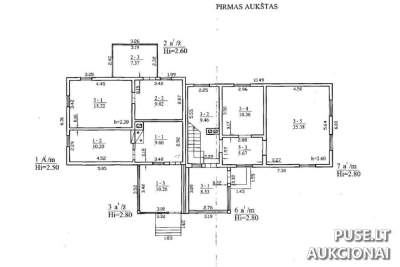 Gyvenamasis namas Vilniuje, Liudvinavo g. 2 – dalis 26/100, pradinė kaina 21 918 EUR