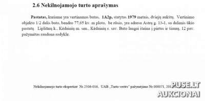 Butas Kėdainiuose, Astrų g. 13 (1/2 dalis) - pradinė kaina 3 930 EUR, antstolių varžytynės