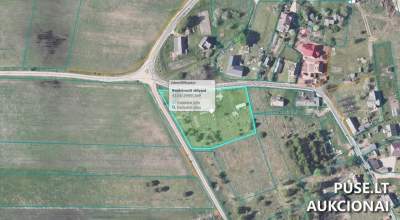 Žemės sklypas Terešiškių k., Vilniaus r. – 0,4 ha, pradinė kaina 560 EUR