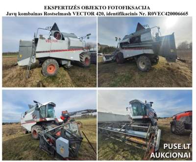 Javų kombainas Utenoje – Rostselmash Vector 420 (2010), pradinė kaina 19 712 EUR