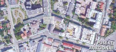 1/64 automobilių stovėjimo aikštelės dalis Vilniuje (Mindaugo g. 44) – pradinė kaina 17 600 EUR