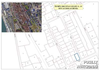 Klaipėdoje žemės sklypas, Lelijų g. 13 — pradinė kaina 90 934 EUR