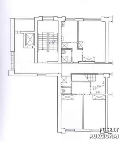 Gyvenamoji patalpa Kaune, Akademijos g. – pradinė kaina 14 600 EUR