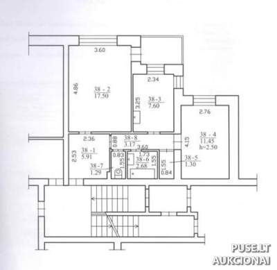 Butas Akademijoje (Kauno r.), Pilėnų g. 2 — 50,9 m², pradinė kaina 63 500 EUR