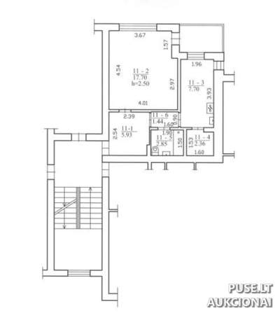 Butas Akademijoje (Kauno r.), Pilėnų g. 2 — 38 m², pradinė kaina 50 500 EUR