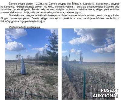 Žemės sklypas Šilutės rajone (Sodų g. 6A) - pradinė kaina 6400 EUR