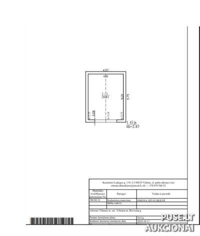 Garažo nuoma Vilniuje, Riovonių g. 28 – nuo 50 €/mėn, 5 metai, 20.8 m²