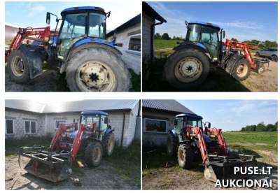 Širvintose – ratinis traktorius New Holland TD5050 aukcione, pradinė kaina 9018 EUR