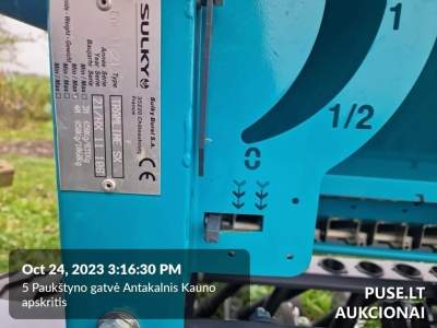 Sulky Tramline SX400 sėjamoji Vilniuje - 4 m, 33 eilučių, pradinė kaina 7 200 EUR