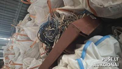 Aliuminio kabelio laužas 22 t pardavimui Visagine (Elektrinės g. 34) — pradinė kaina 17 246 €