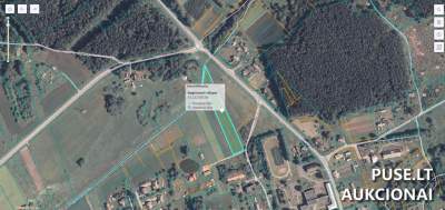 Žemės ūkio paskirties sklypas Vilniaus r. sav. Buivydžių I k. pradinė kaina 1920 EUR