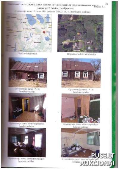 Gyvenamasis namas Lazdijų r. savivaldybėje, Seirijų miestelyje, Laukų g. 12, pradinė kaina 3200 EUR