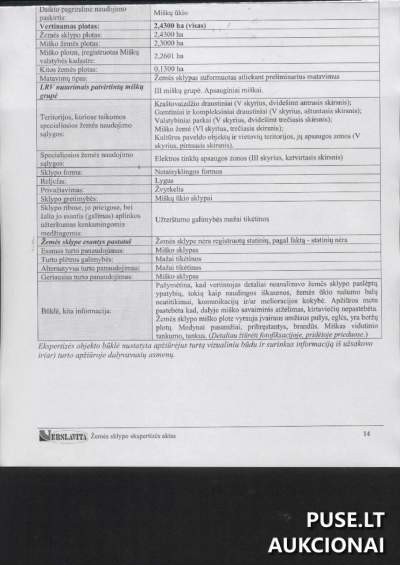 Žemės sklypas Švenčionių rajone, Neversčių kaime, 1/2 dalis, pradinė kaina 2100 EUR