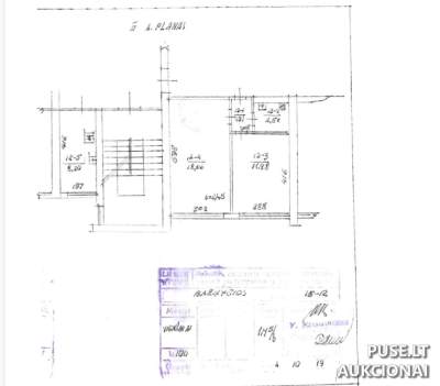 Parduodamas butas Mažeikių rajone, Viekšniuose, Bažnyčios g. 15, pradinė kaina 6400 EUR