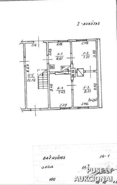 Parduodamas butas Sedoje, Bažnyčios g. 14-1, pradinė kaina 2360 EUR, puiki investicinė galimybė