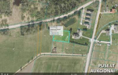 Parduodamas žemės sklypas Mažeikių rajone, Reivyčių kaime, pradinė kaina 6960 EUR