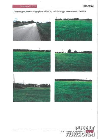 Žemės ūkio paskirties žemės sklypo dalis Vilniaus rajone, Dusinėnuose, pradinė kaina 204 EUR