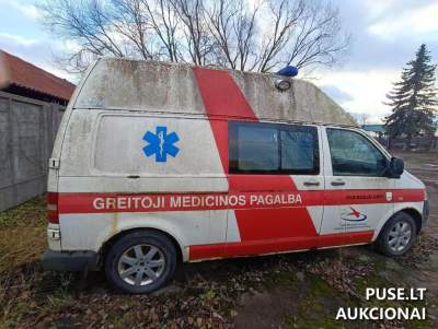 Neveikiantis VW Transporter Mikroautobusas 2008 m. Pakruojyje, pradinė kaina 910 EUR