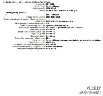 Gyvenamasis namas Kauno rajone, Garliavos miestelyje, Ąžuolų g. 3, 5/9 dalys, 232.42 kv. m, 56800 EUR